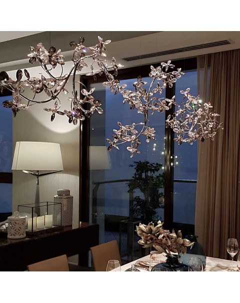 Villa living room dining room creative flower chandelier