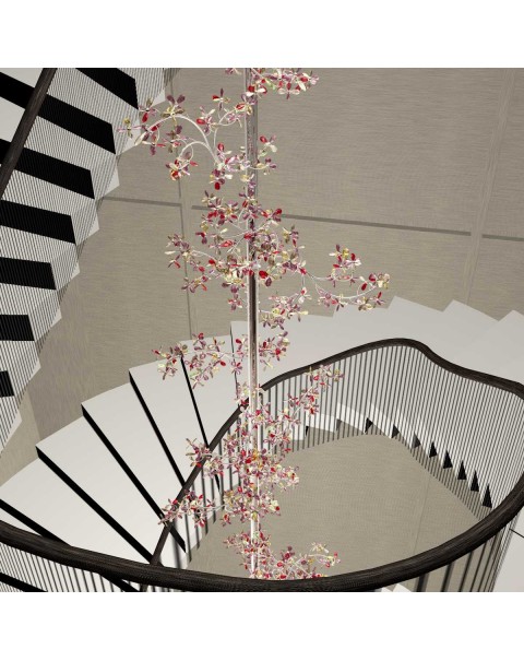 Villa living room dining room creative flower chandelier