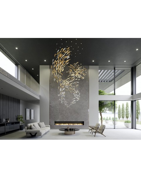 Feather chandelier