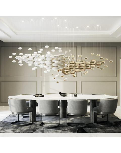 Villa living room goose soft stone chandelier