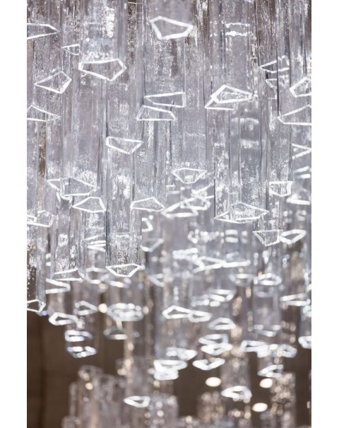 Hotel glass fireworks chandelier
