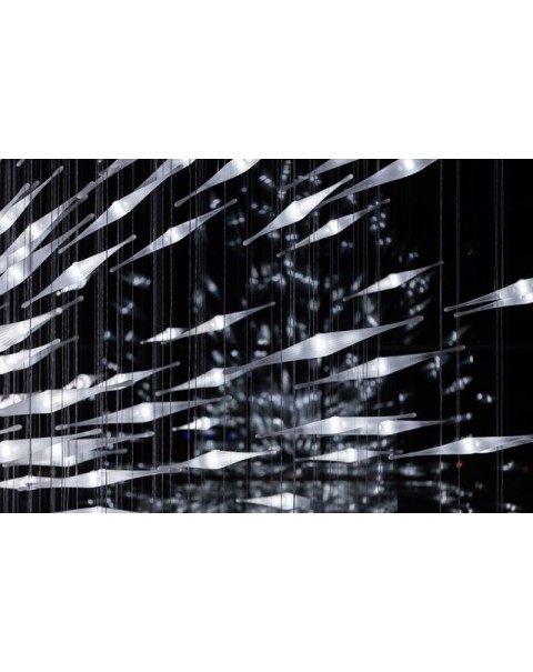 Hotel glass fireworks chandelier