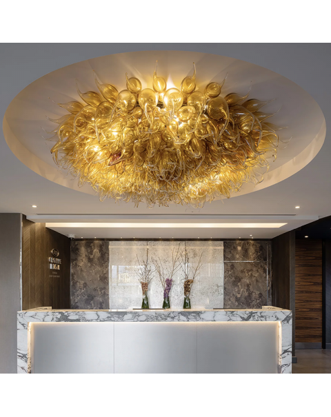 Special-shaped glass chandelier