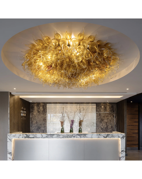 Special-shaped glass chandelier