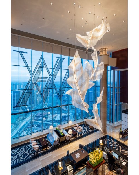 Leaf vein texture leaf chandelier