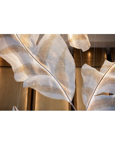 Leaf vein texture leaf chandelier