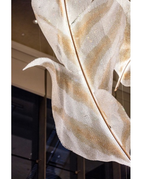 Leaf vein texture leaf chandelier