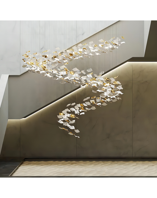Scarf melody living room staircase chandelier