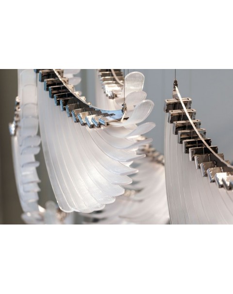 Villa spiral staircase special-shaped feather wing shape