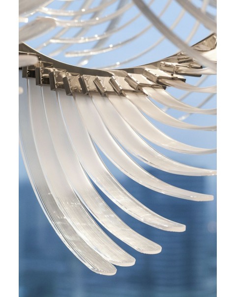 Villa spiral staircase special-shaped feather wing shape