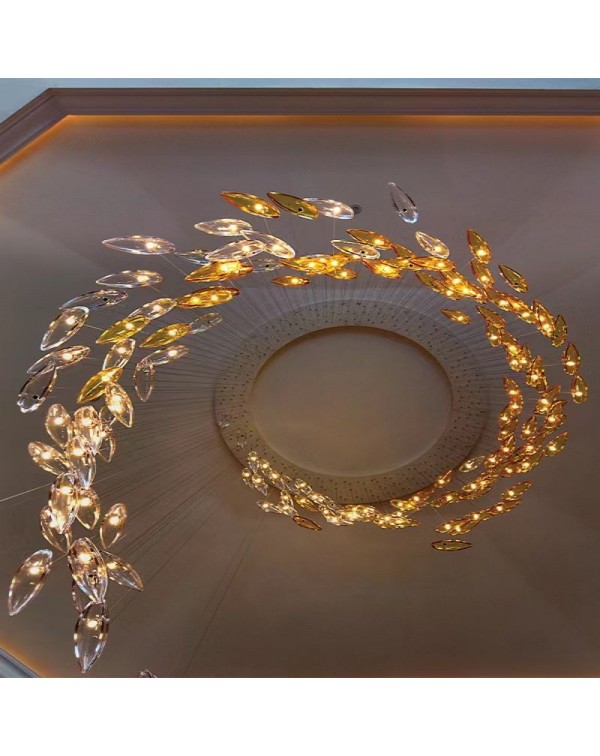 Leafy Glass Chandelier