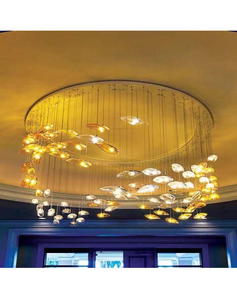 Leafy Glass Chandelier