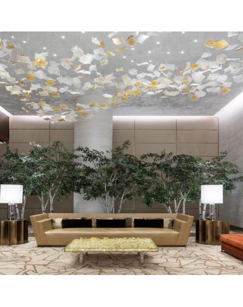 Square diffuser chandelier