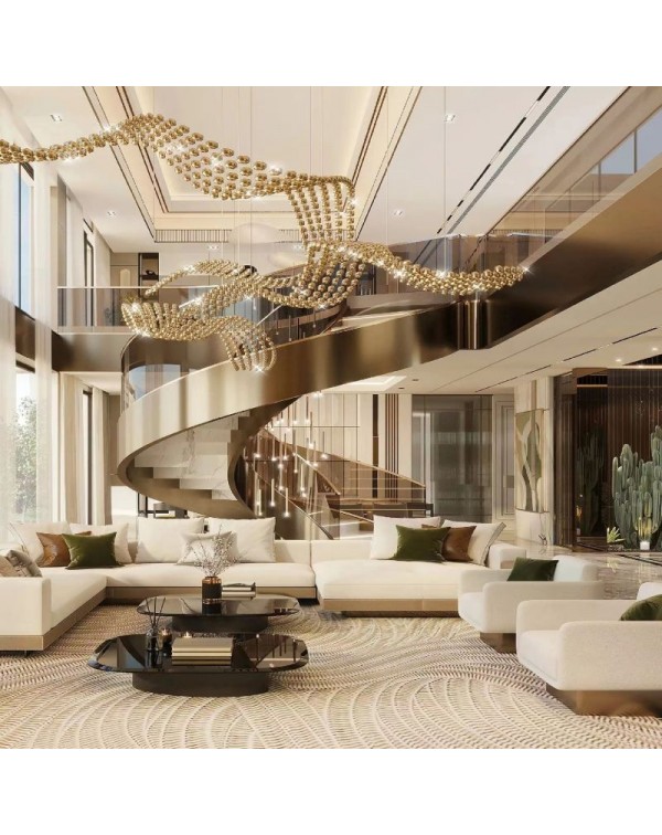 Ribbon Crystal Chandelier