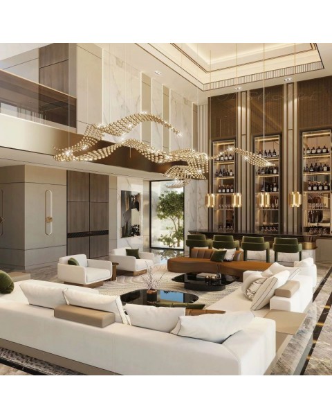 Ribbon Crystal Chandelier