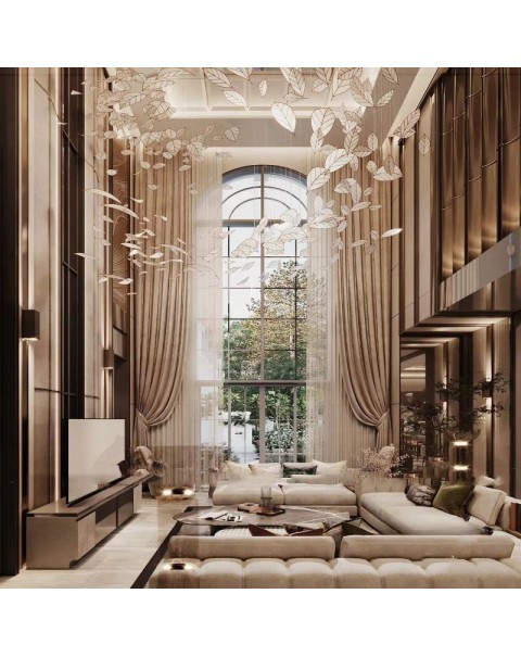 Leafy diffused chandelier