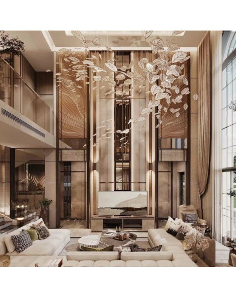 Leafy diffused chandelier