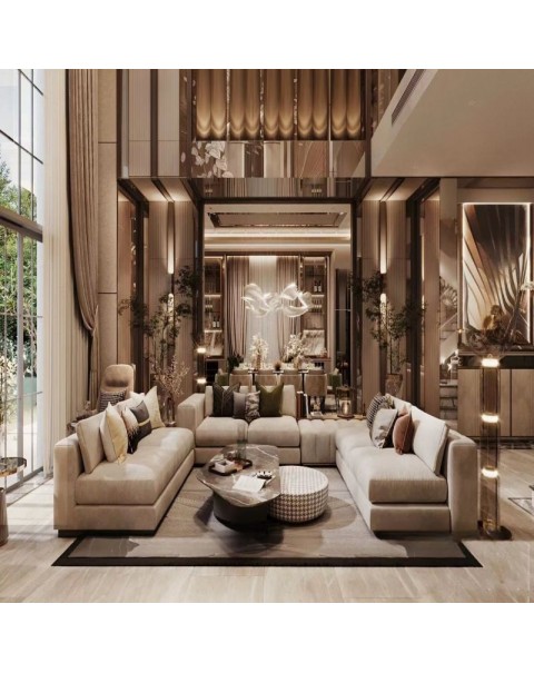 Leafy diffused chandelier