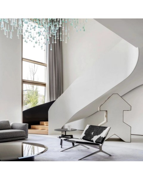 Sky Blue Crystal Chandelier