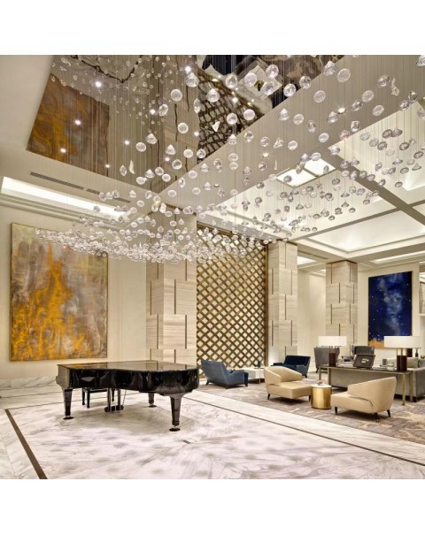 Lobby Crystal Pendant Chandelier
