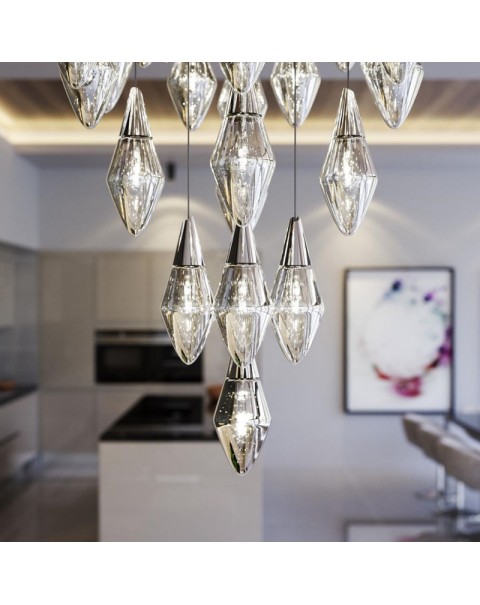Ice Cone Crystal Pendant Chandelier