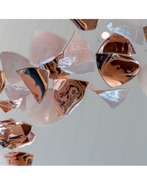 Petal Crystal Pendant Long Chandelier