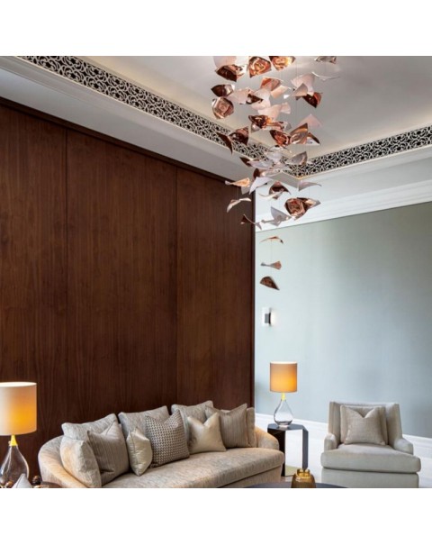 Petal Crystal Pendant Long Chandelier
