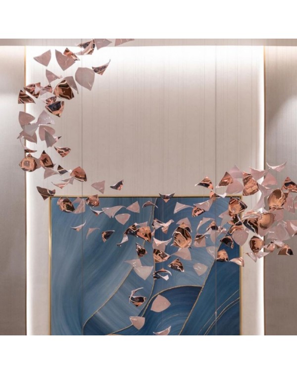 Petal Crystal Pendant Long Chandelier