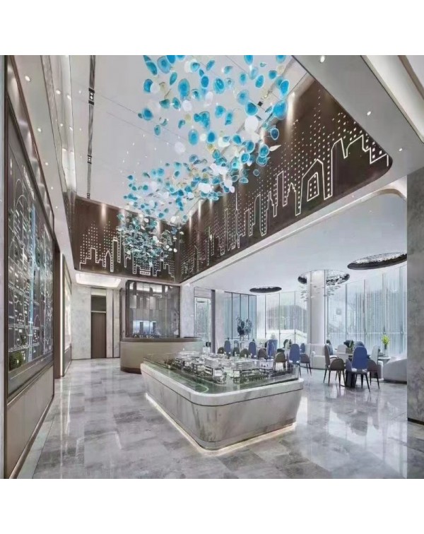 Oval Crystal Glass Pendant Chandelier