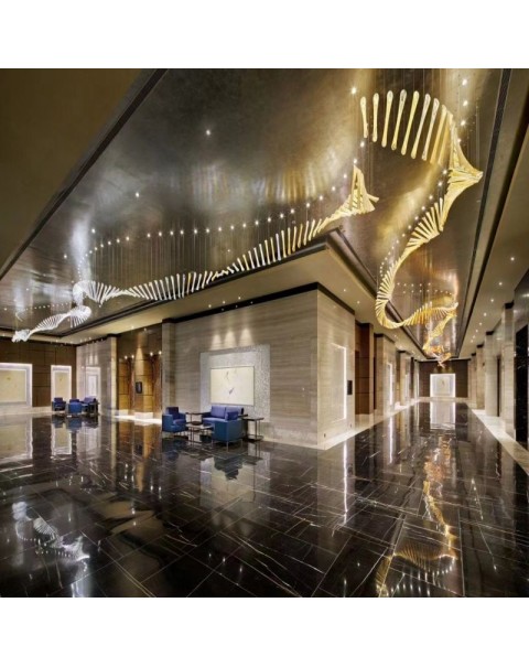 Creative Drum Lobby Hotel Villa Chandelier