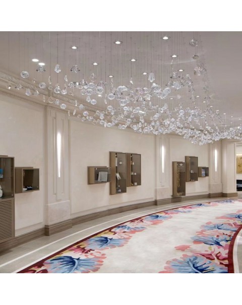 Ice crystal clear pendant chandelier
