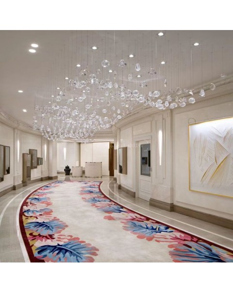 Ice crystal clear pendant chandelier