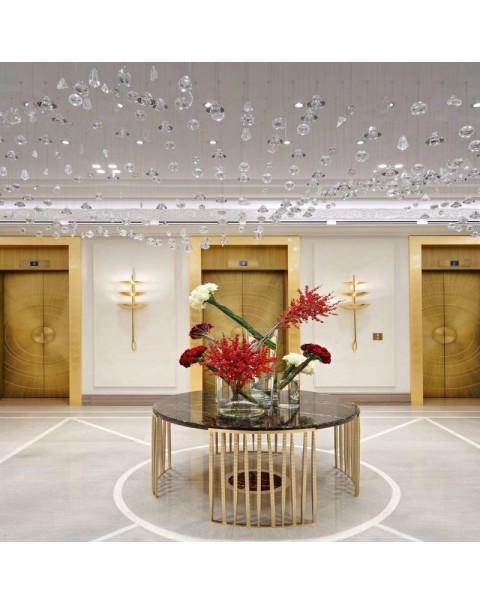 Ice crystal clear pendant chandelier
