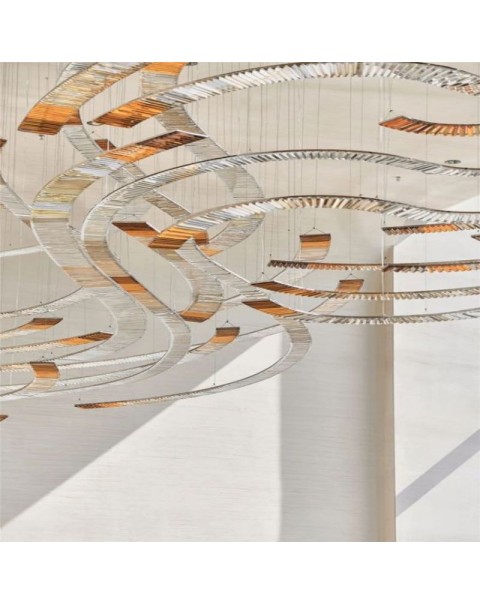 Lobby Hotel Crystal Glass Chandelier