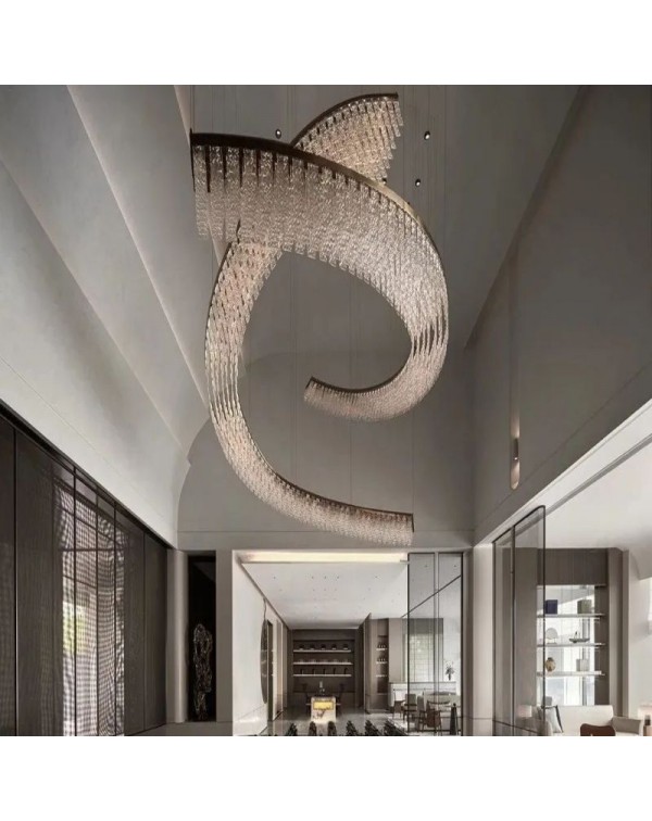Large decorative hotel lobby art chandelier