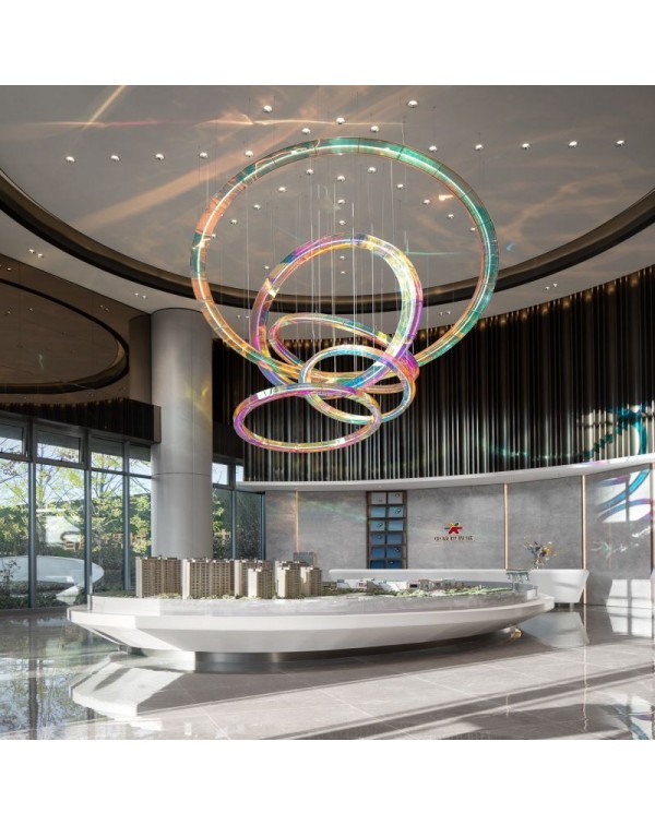 Shopping mall hotel colorful dazzle rotating chand...