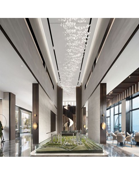Seagull bird wing chandelier hotel lobby store