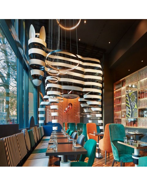 Long Hotel Lobby Exhibition Art Chandelier