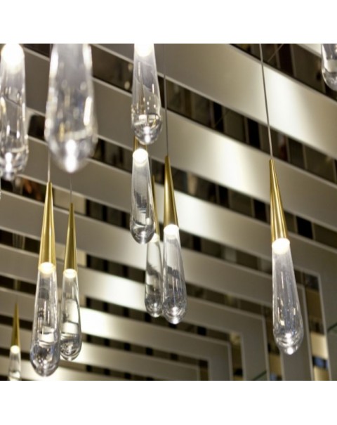 Modern Simple Crystal Glass Chandelier Living Room Hotel