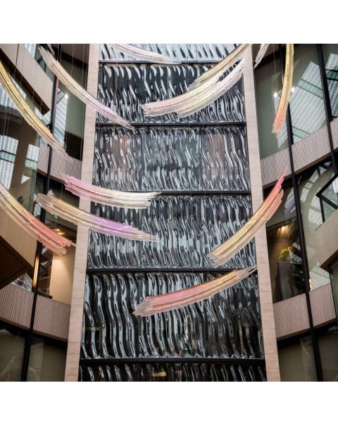 Dazzling colorful circle commercial hotel creative chandelier