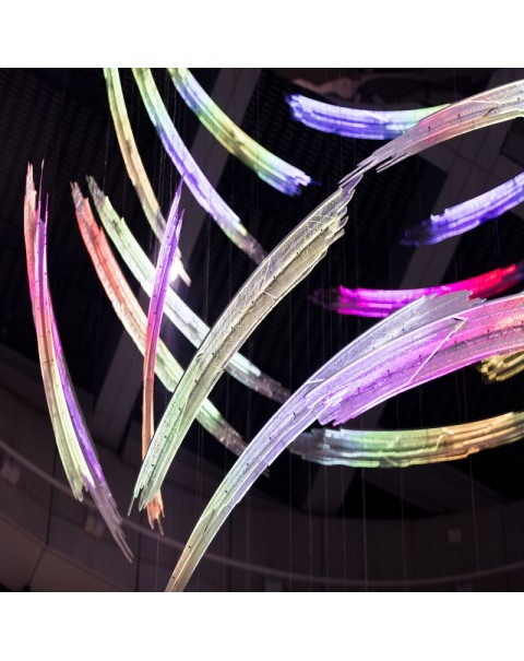 Dazzling colorful circle commercial hotel creative chandelier