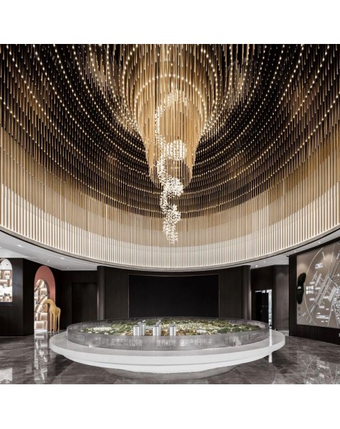 Raindrops full of stars large hotel lobby chandelier
