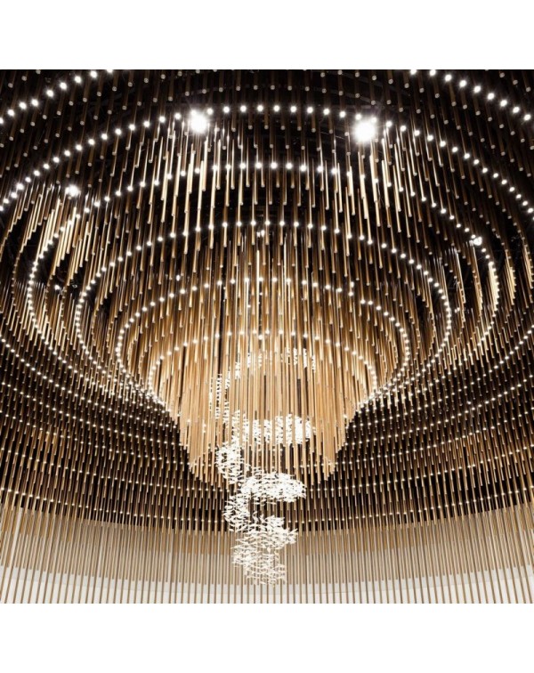 Raindrops full of stars large hotel lobby chandeli...