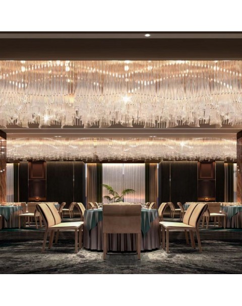 Villa hotel living room lobby crystal glass chandelier