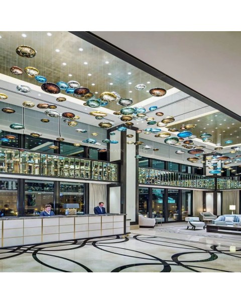 Hotel glazed pendant creation art chandelier