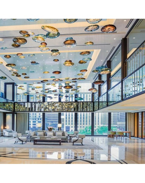 Hotel glazed pendant creation art chandelier