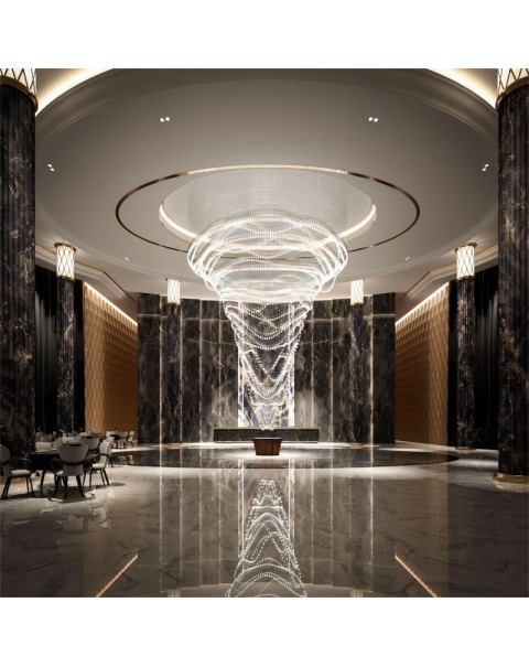 Showroom hotel clubhouse crystal stripping off the