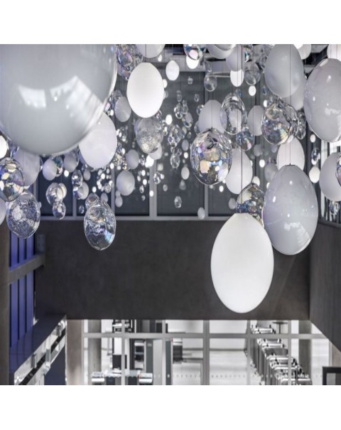 Hotel lobby villa hanging creative round chandelier