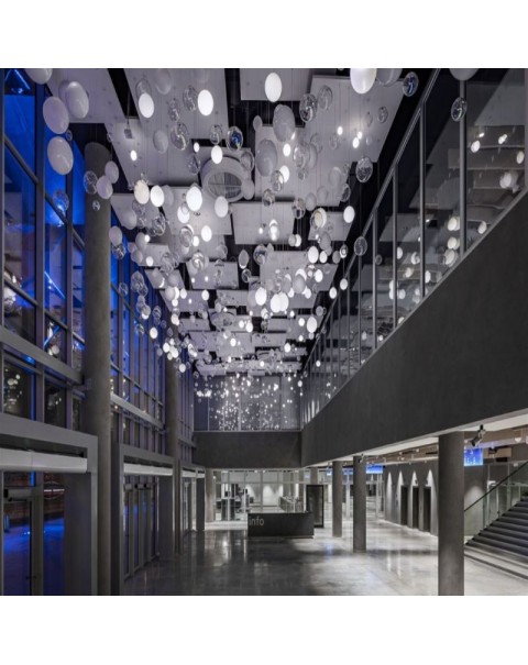 Hotel lobby villa hanging creative round chandelier