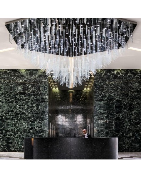 Living Room Villa Creative Flake Crystal Glass Chandelier